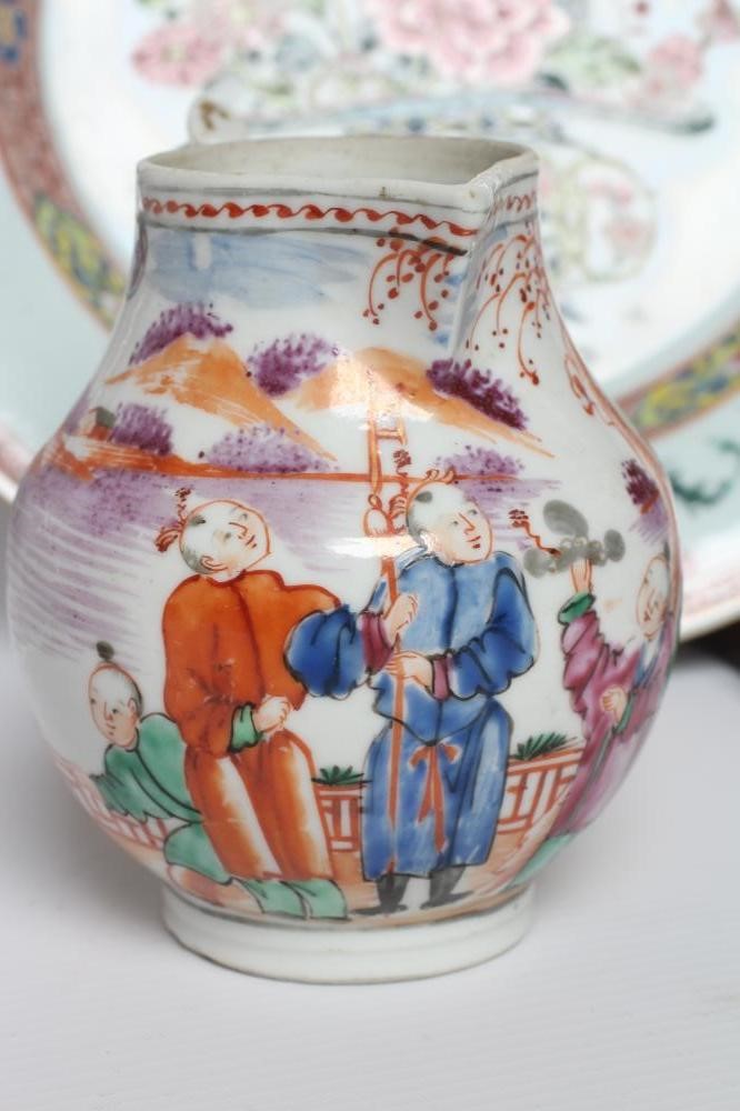 A COLLECTION OF CHINESE FAMILLE ROSE PORCELAIN comprising two cylindrical mugs painted with figures Image