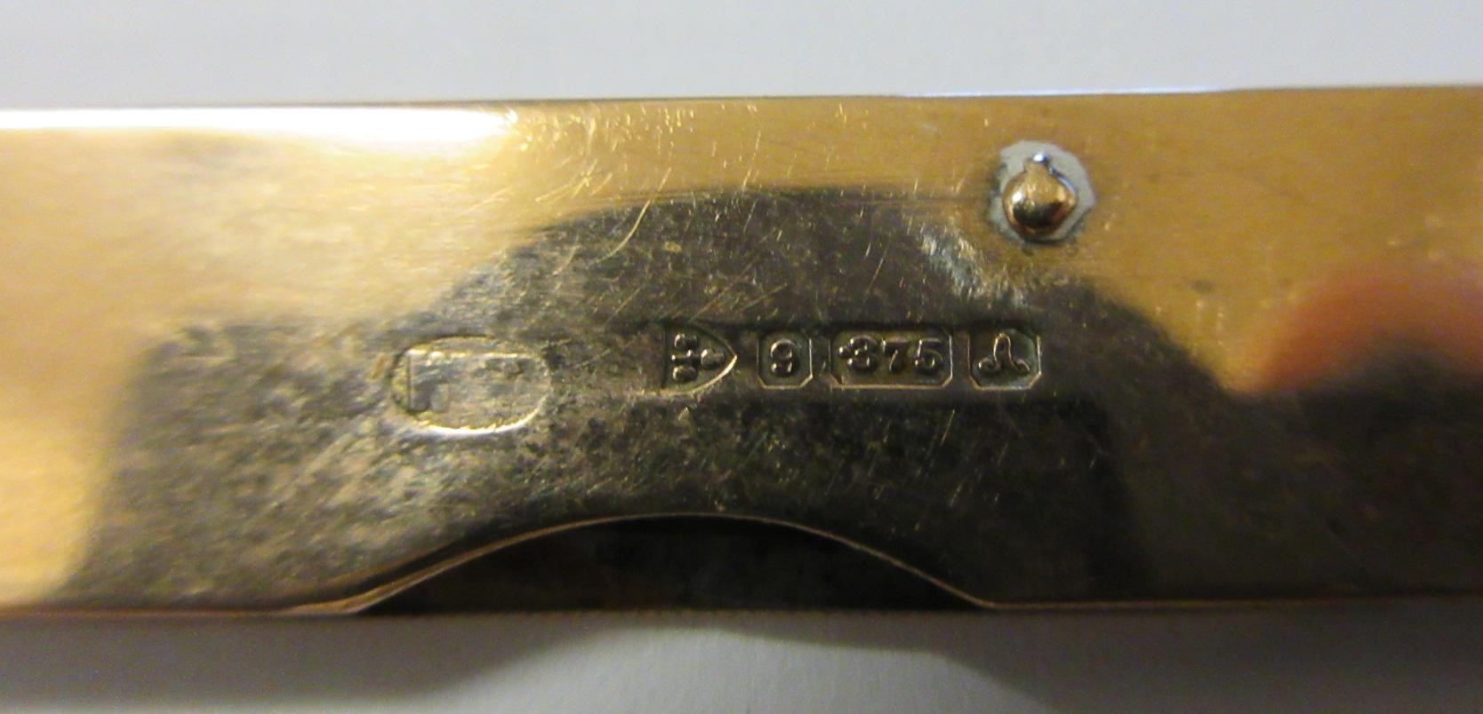 A LATE VICTORIAN 9CT GOLD CASED PEN KNIFE by William Turner & Co., Chester 1901, with two hinged Image