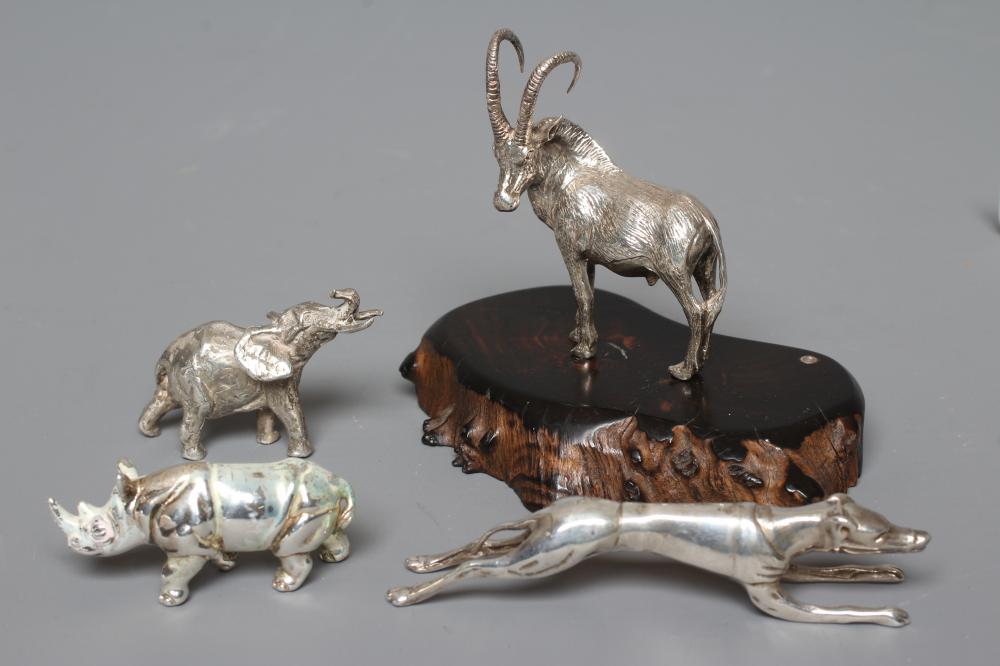 A SILVER MODEL ELEPHANT by J D Beardsmore & Co. Image