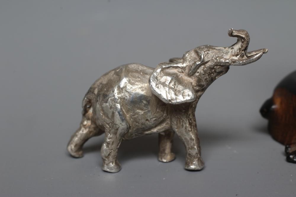 A SILVER MODEL ELEPHANT by J D Beardsmore & Co. Image