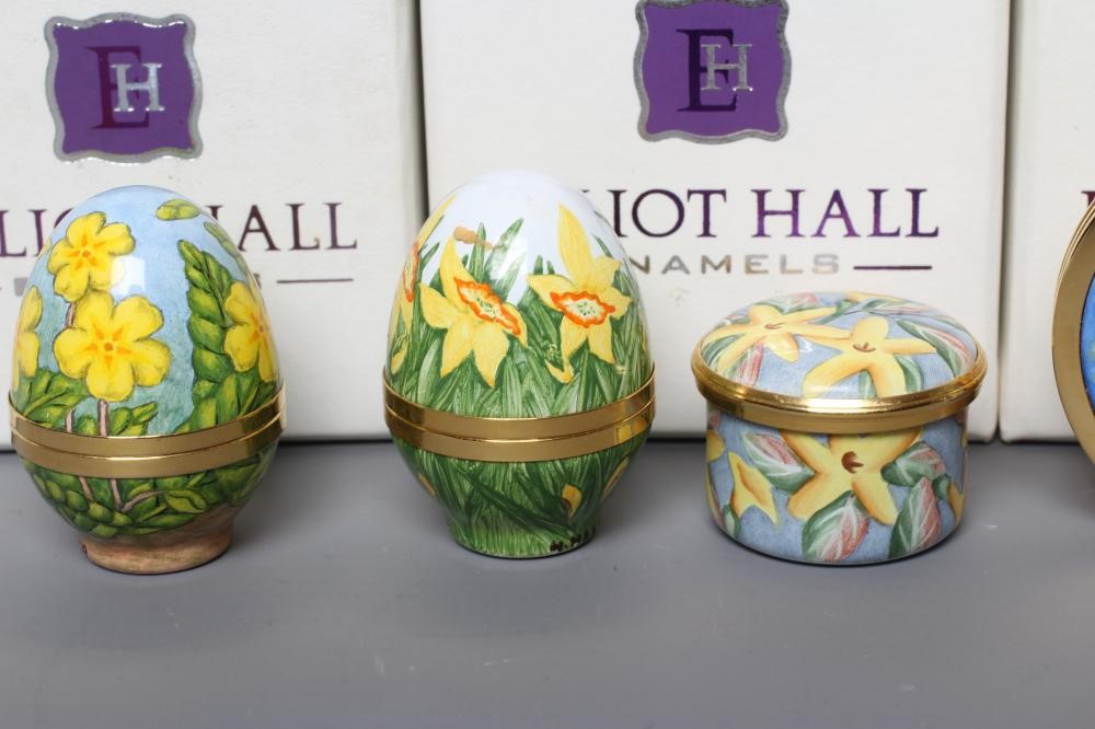 TWO ELLIOT HALL ENAMEL LIMITED EDITION EGG BOXES Image