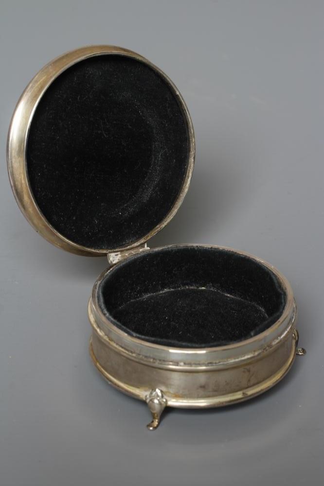 AN ART DECO SILVER AND ENAMEL DRESSING TABLE BOX by Henry Clifford Davis Image