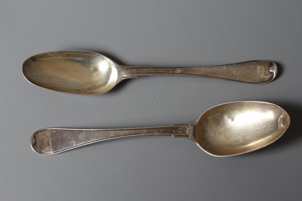 TWO DANISH SILVER MARRIAGE SPOONS Image