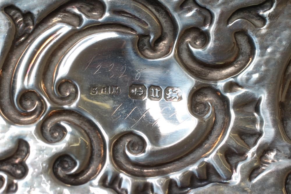 A LATE VICTORIAN SILVER PEN TRAY Image