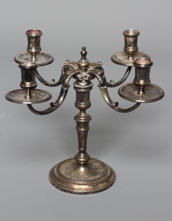 A GEORGE I STYLE SILVER CANDLESTICK by C J Vander Image