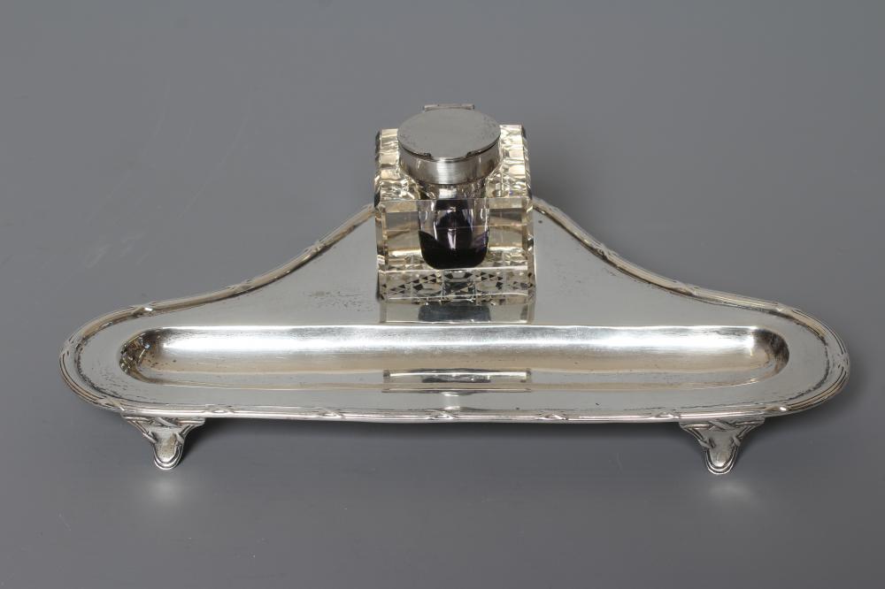 A SCOTTISH SILVER DESK STANDISH by Hamilton & Inches Image