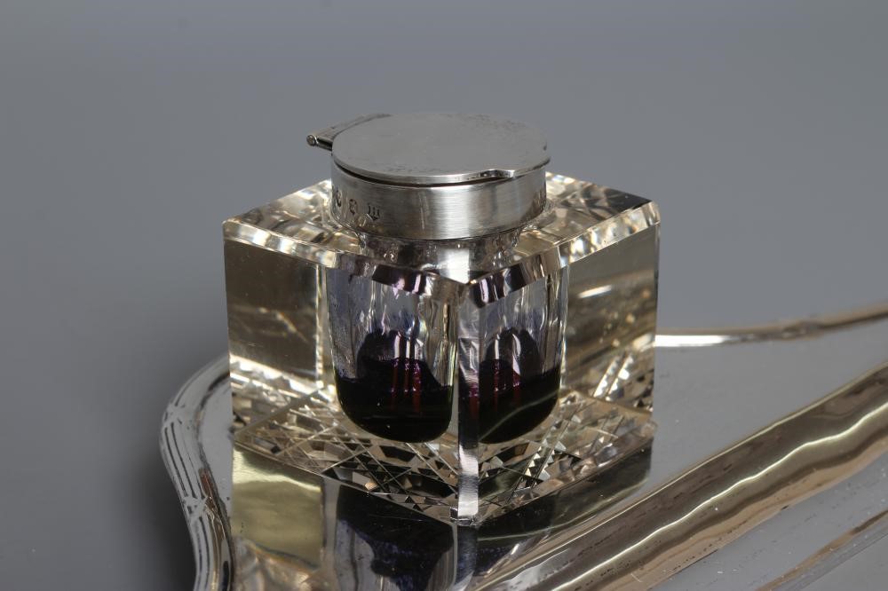 A SCOTTISH SILVER DESK STANDISH by Hamilton & Inches Image