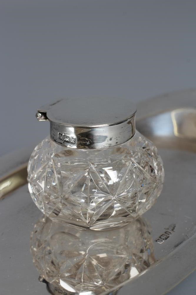 AN EDWARDIAN SILVER DESK STANDISH by Walker & Hall Image