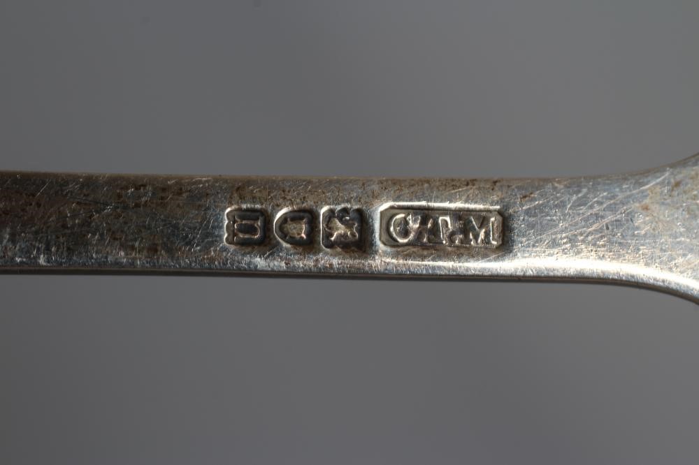 AN EDWARDIAN SILVER FIDDLE PATTERN TABLESPOON by Charles T Maine Image