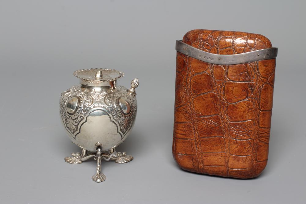 A LATE VICTORIAN SILVER TABLE LIGHTER by Sam. W. Smith Image