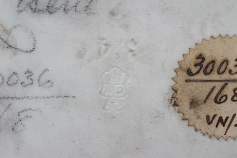 A HOHENBERG PORCELAIN PLAQUE painted by Wagner with a half length portrait of Lisette, signed, Image