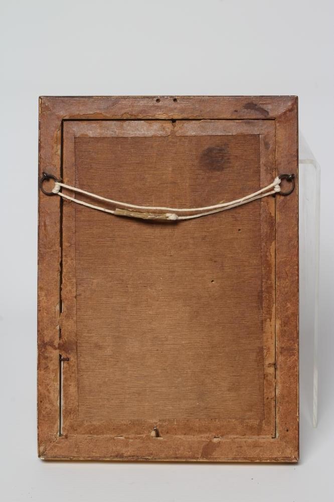 A HOHENBERG PORCELAIN PLAQUE painted by Wagner with a half length portrait of Lisette, signed, Image