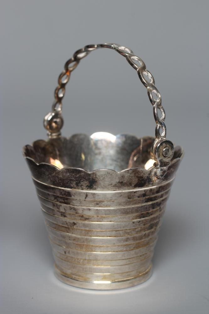 A LATE VICTORIAN SILVER CREAM PAIL by Levi & Salaman Image