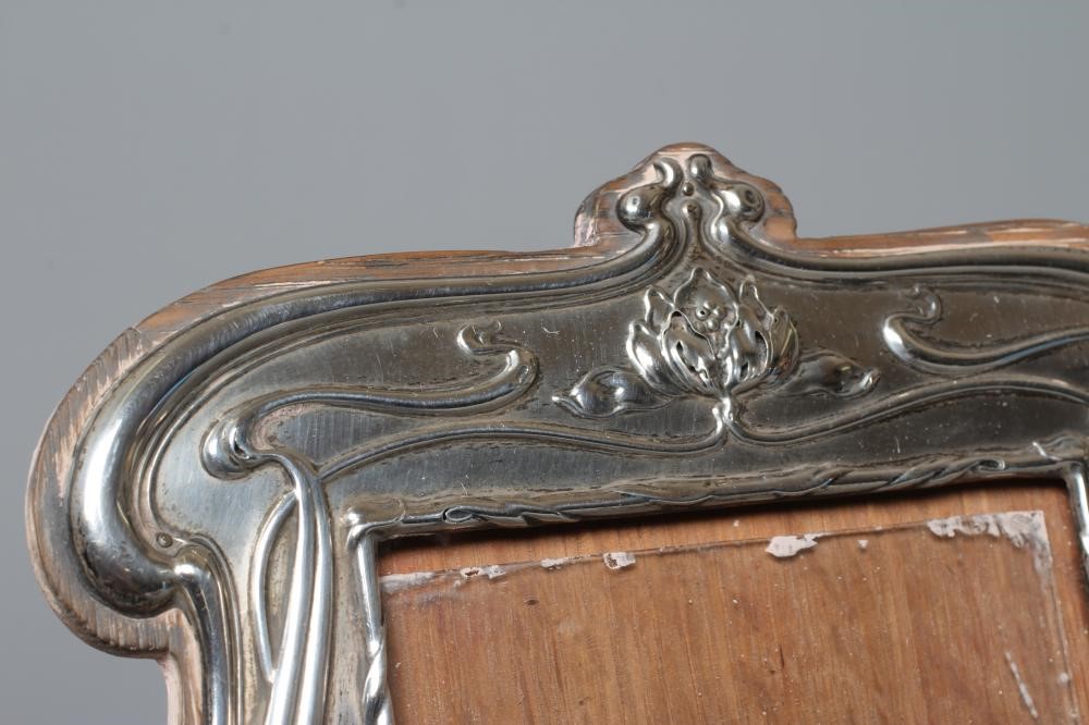 AN EDWARDIAN SECESSIONIST STRUT BACK SILVER PHOTOGRAPH FRAME by Lawrence Emanuel Image