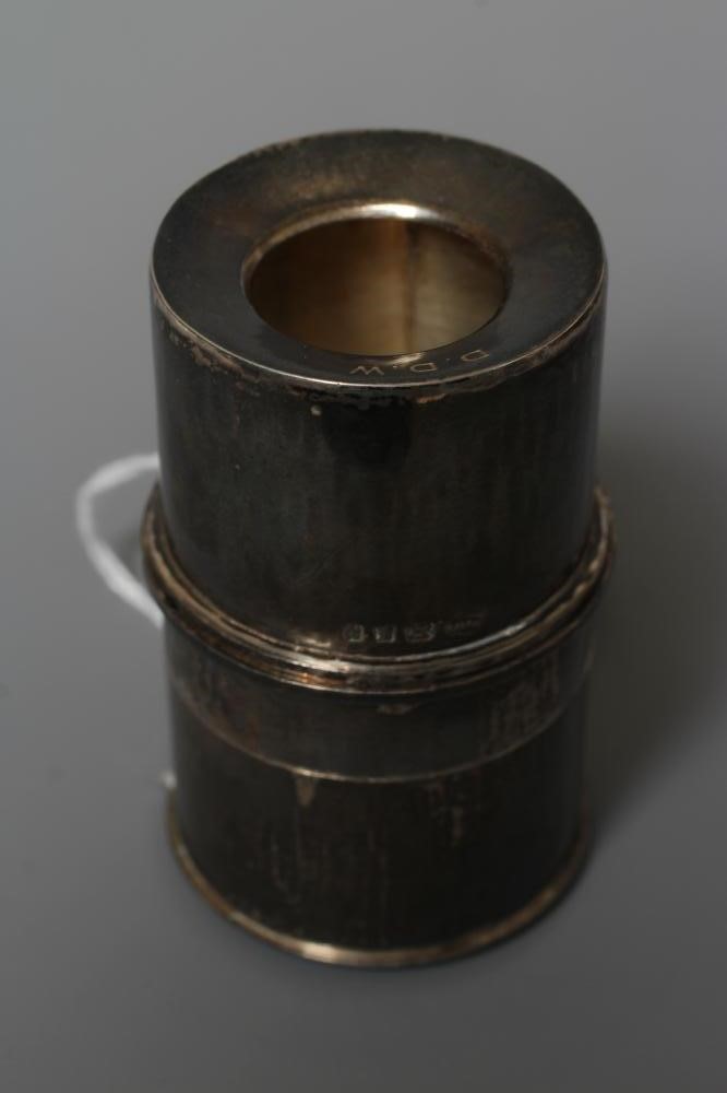AN ART DECO SILVER PATENT OIL STOCK AND PYX by Greenwood & Watts Image