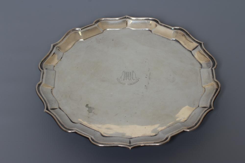 AN INDIAN COLONIAL SILVER SALVER Image