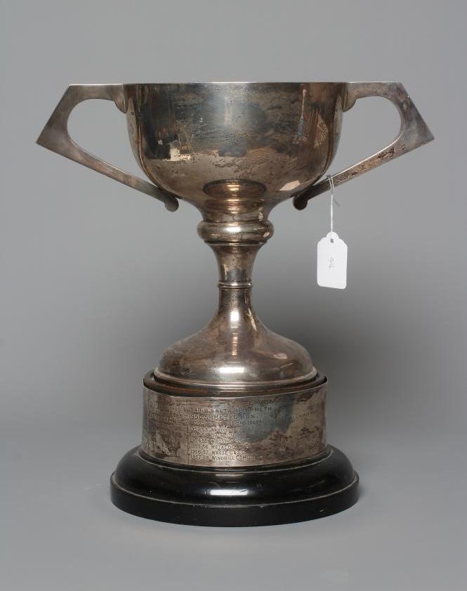 A LARGE SILVER TROPHY CUP by Fattorini & Sons Image