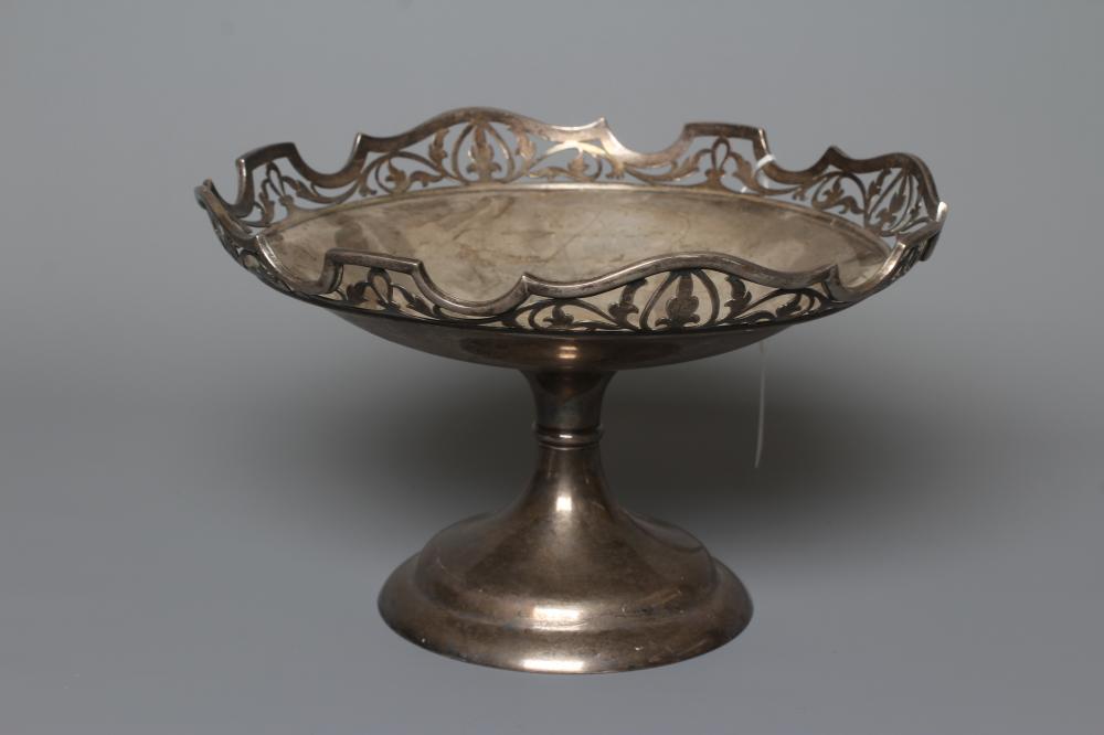 A SILVER PEDESTAL BOWL by Barraclough & Sons Image