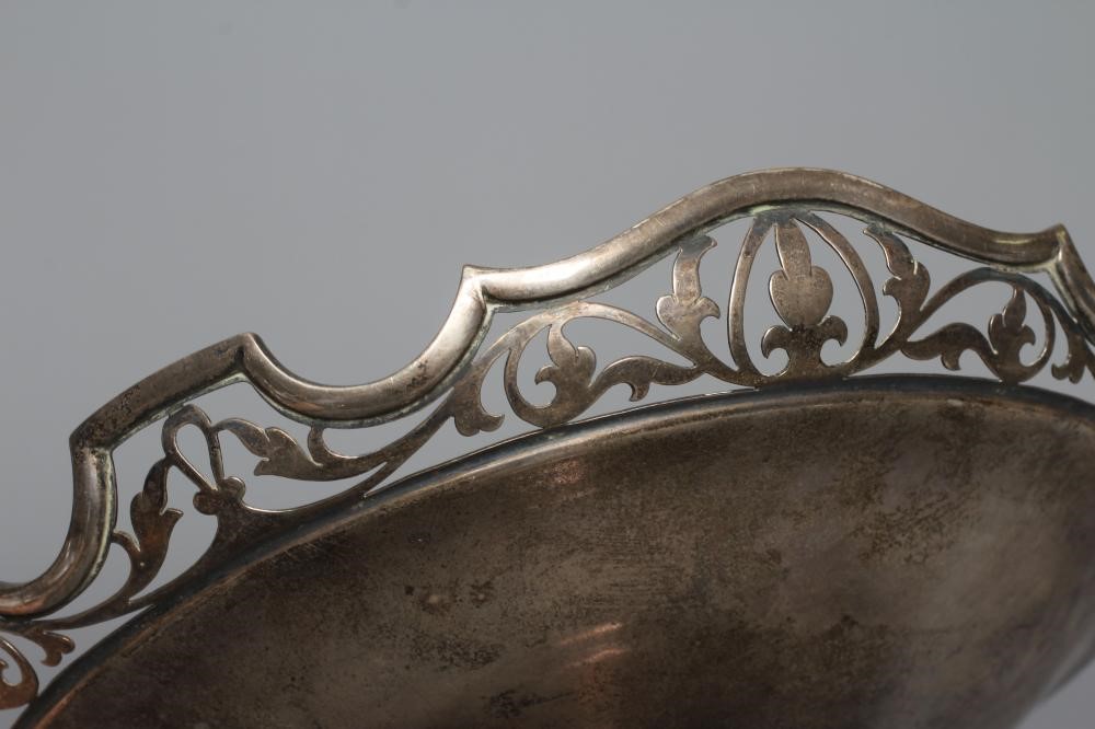 A SILVER PEDESTAL BOWL by Barraclough & Sons Image