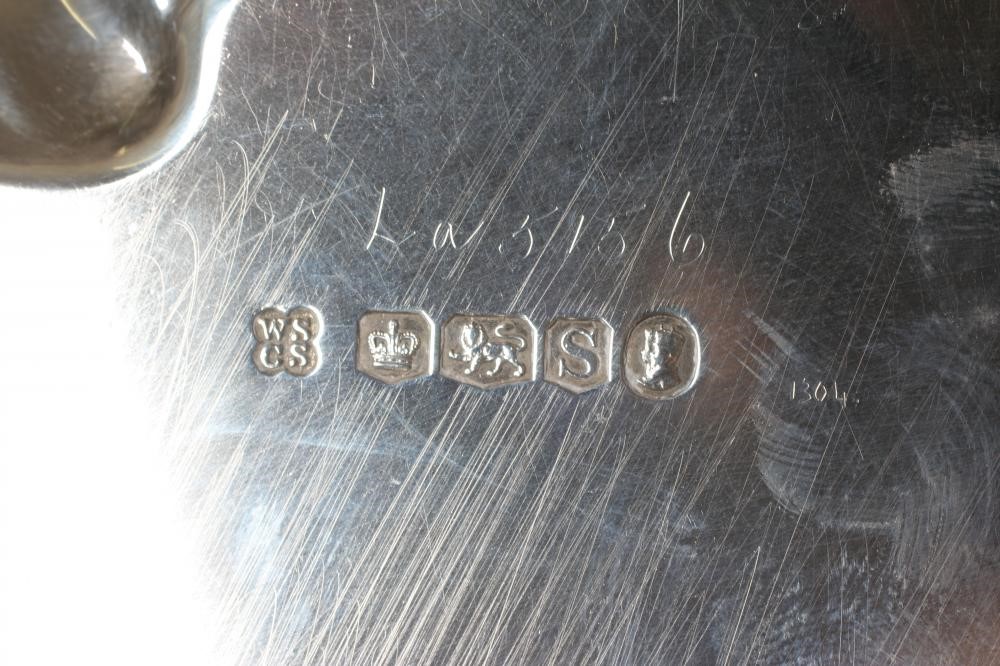 A SILVER SALVER by W & C Sissons, Sheffield 1935 Jubilee mark, of lobed circular form with pie-crust Image