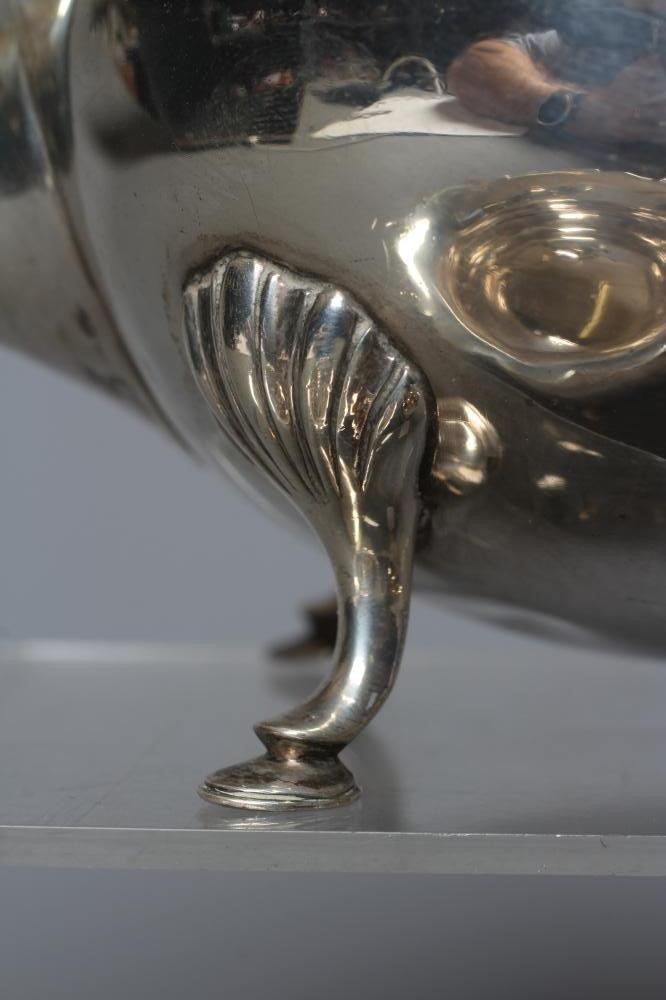 AN EDWARDIAN SILVER THREE PIECE TEA SERVICE by J Sherwood & Sons Image
