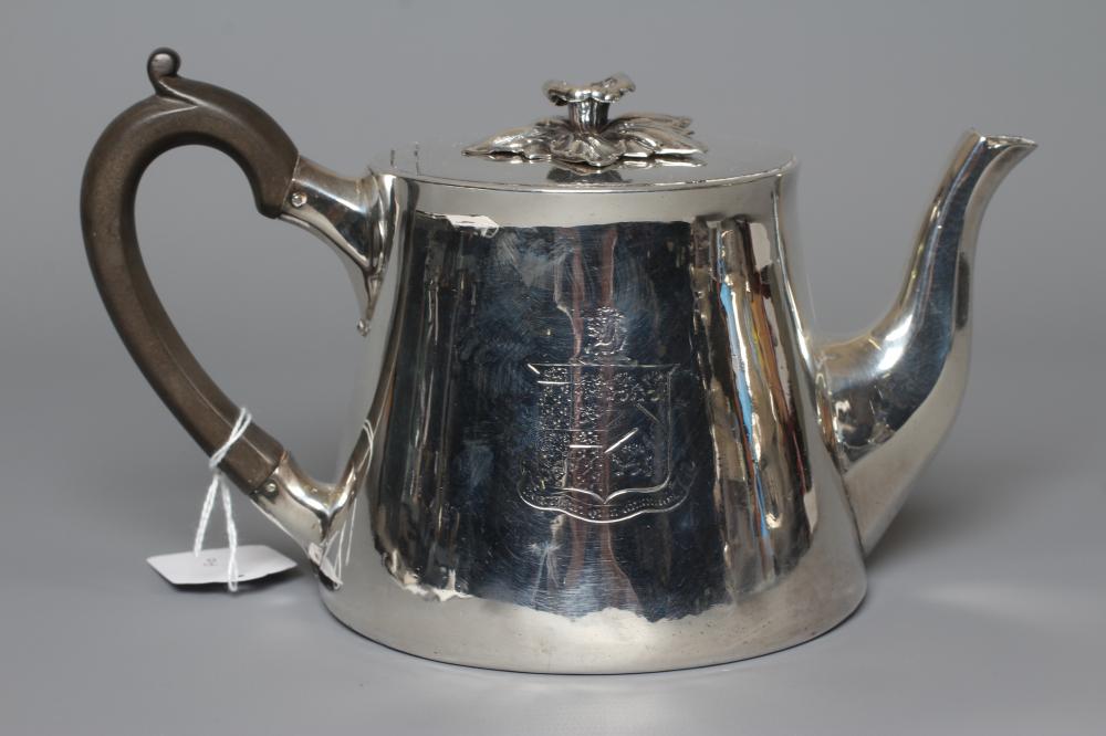 A GEORGE IV SILVER TEAPOT by Robert Garrard Image