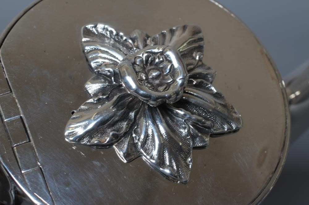 A GEORGE IV SILVER TEAPOT by Robert Garrard Image