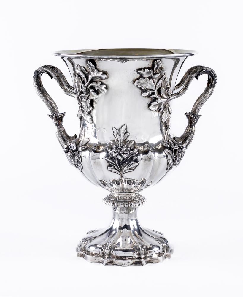 A WILLIAM IV SILVER TWO HANDLED TROPHY CUP by The Barnards Image