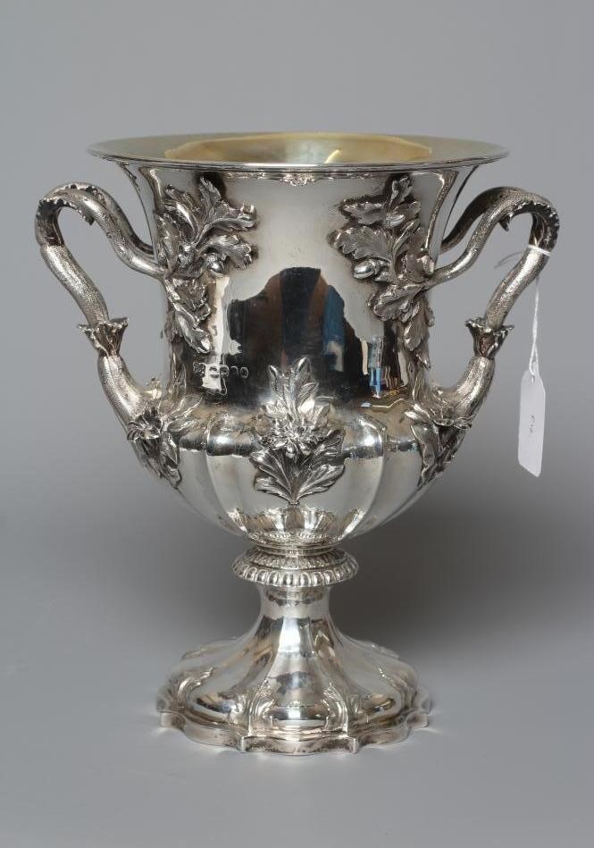 A WILLIAM IV SILVER TWO HANDLED TROPHY CUP by The Barnards Image