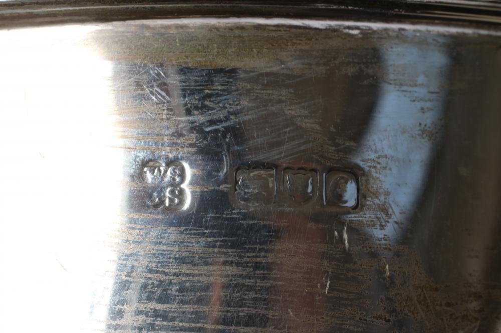 A LATE VICTORIAN SILVER SMALL ROSE BOWL by W & G Sissons, London 1898, of semi-fluted circular form Image