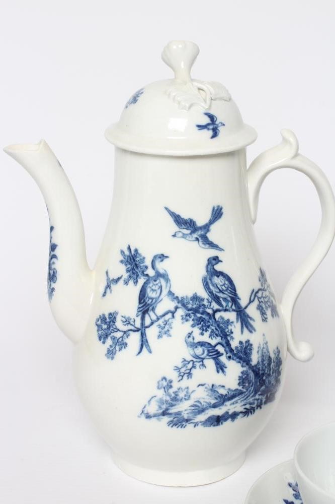 A CAUGHLEY PORCELAIN BIRDS IN BRANCHES COFFEE POT AND COVER Image