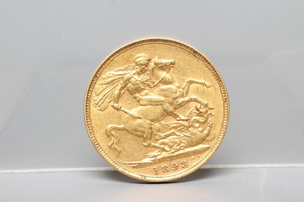 A VICTORIA OH SOVEREIGN, 1893, 8g (Est. plus 20% premium) Image