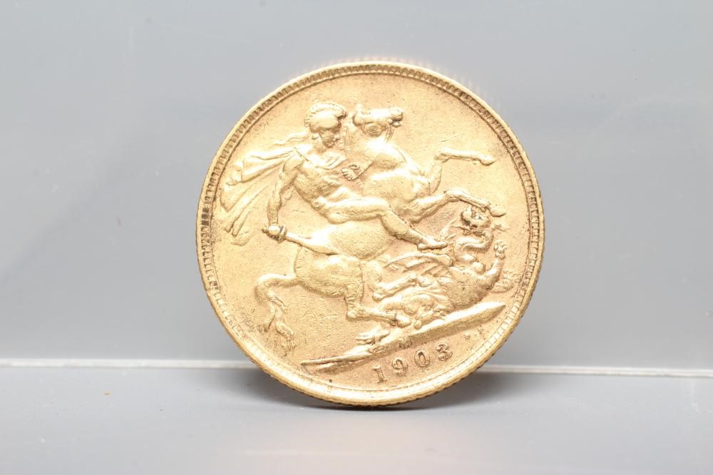 AN EDWARD VII SOVEREIGN, 1903, 8g (Est. plus 20% premium) Image