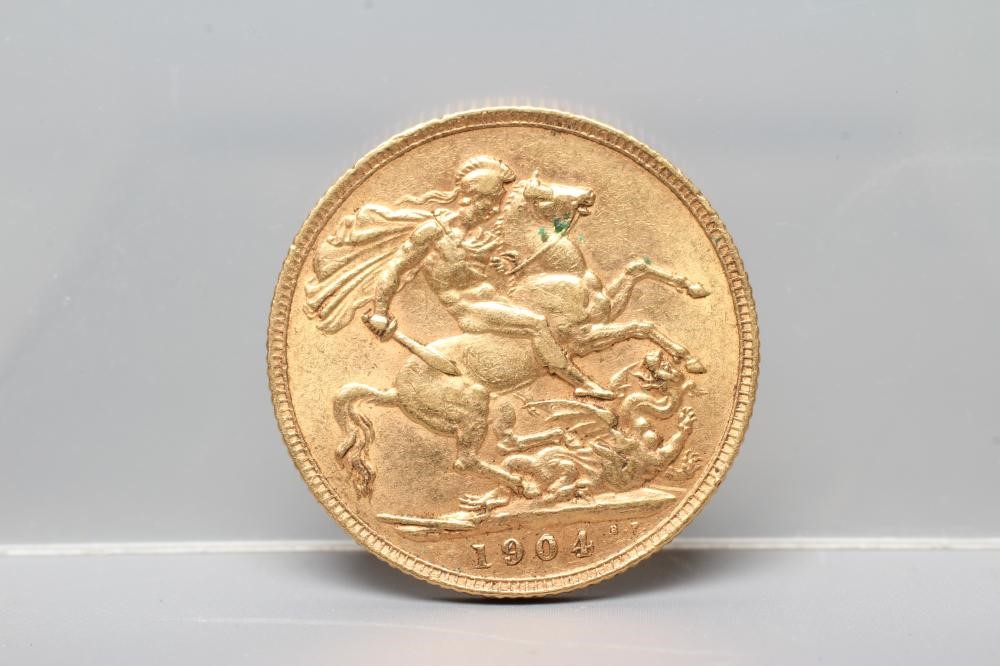 AN EDWARD VII SOVEREIGN, 1904, 8g (Est. plus 20% premium) Image