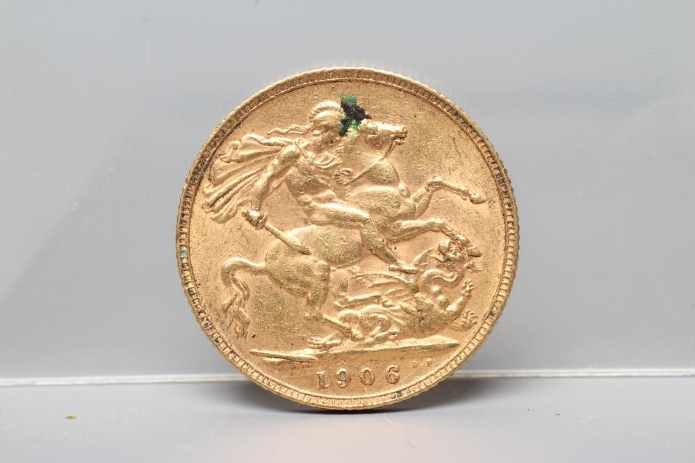 AN EDWARD VII SOVEREIGN, 1906, 8g (Est. plus 20% premium) Image