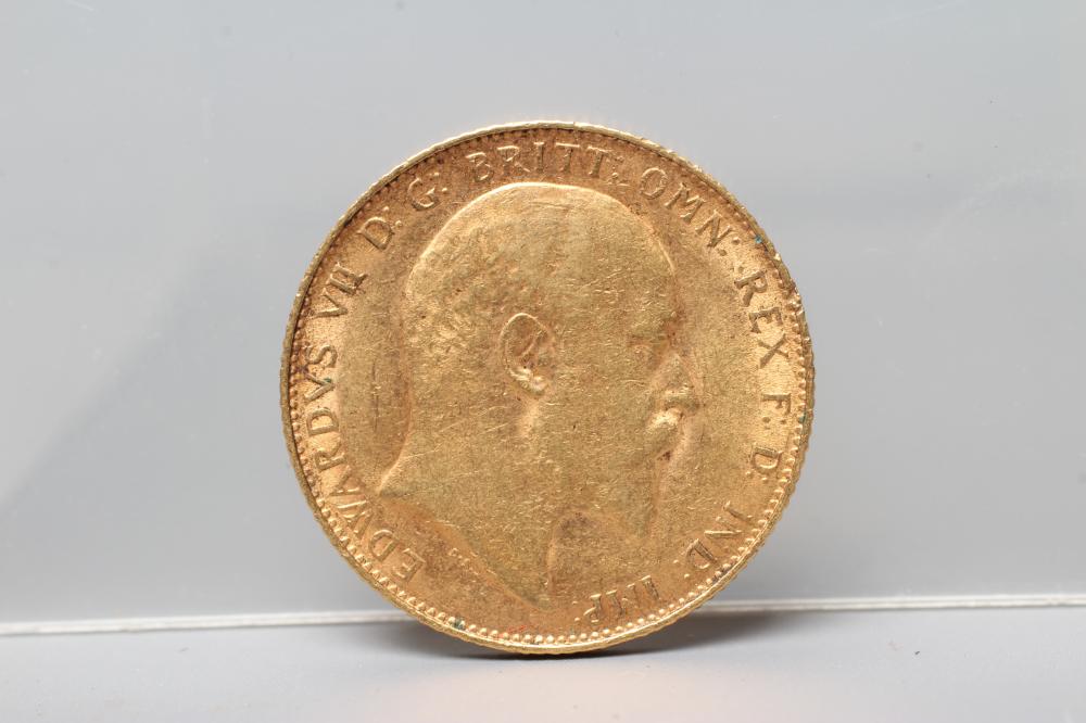 AN EDWARD VII SOVEREIGN, 1908, 8g (Est. plus 20% premium) Image