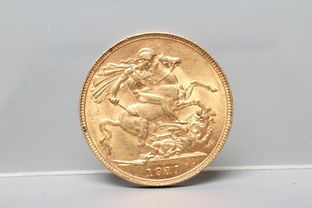 A GEORGE V SOVEREIGN, 1911, 8g (Est. plus 20% premium) Image
