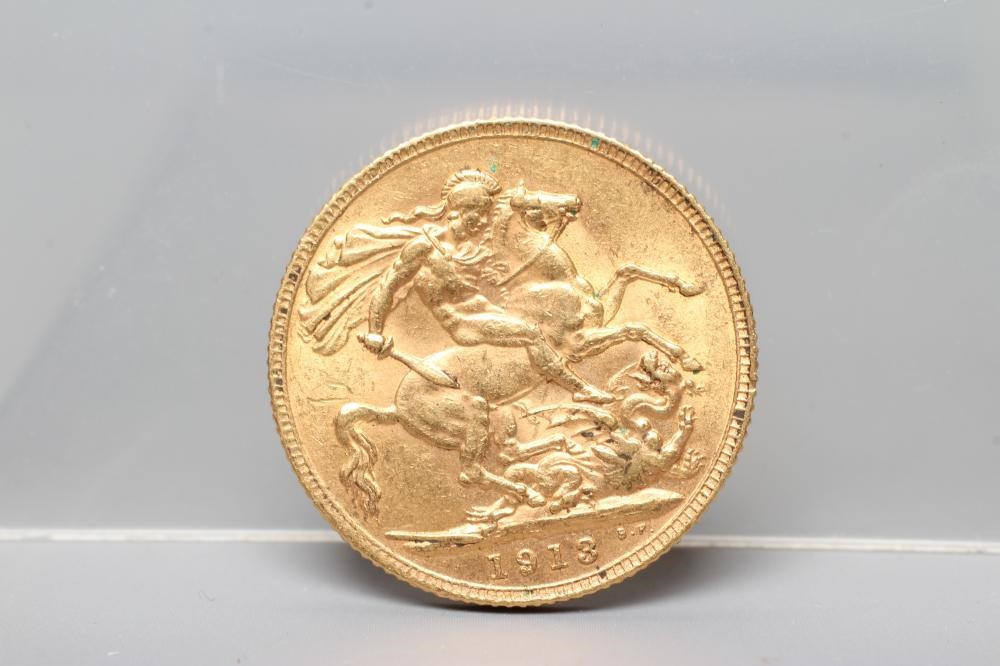 A GEORGE V SOVEREIGN, 1913, 8g (Est. plus 20% premium) Image