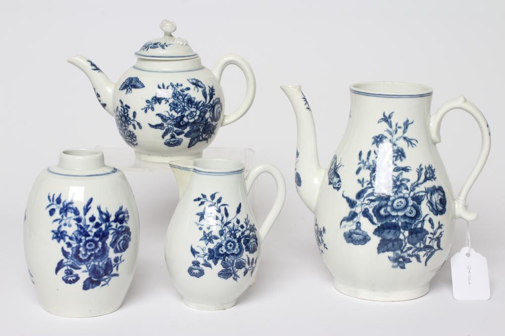 A COLLECTION OF WORCESTER THREE FLOWERS PORCELAIN Image