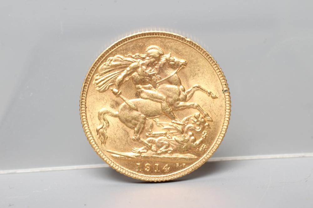 A GEORGE V SOVEREIGN, 1914, 8g (Est. plus 20% premium) Image