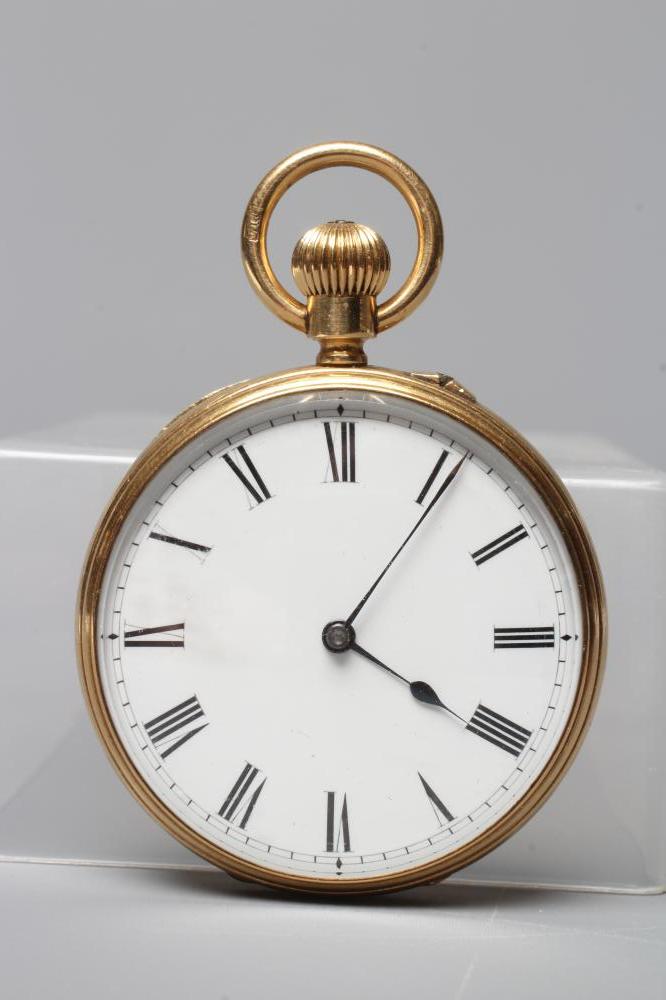 A VICTORIAN 18CT GOLD SMALL TOP WIND POCKET WATCH Image