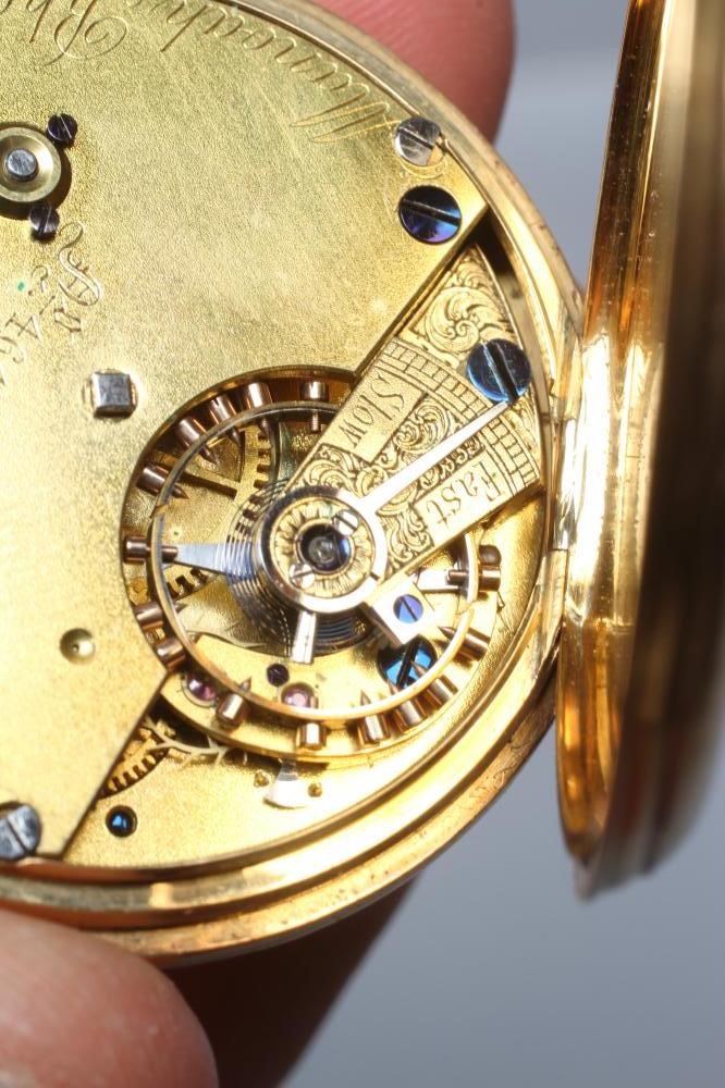 A VICTORIAN 18CT GOLD SMALL TOP WIND POCKET WATCH Image