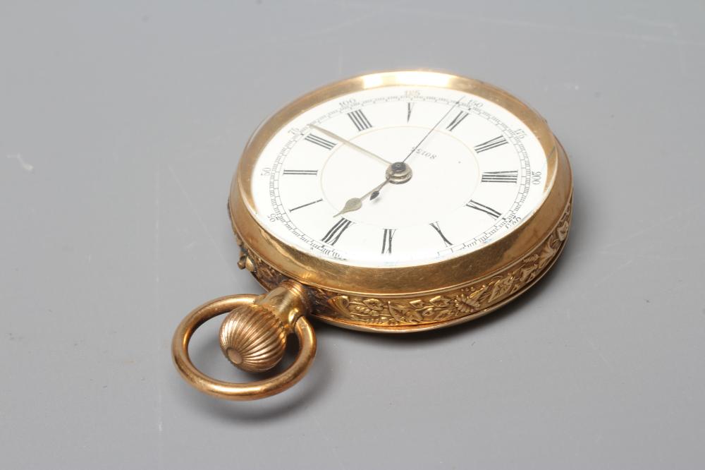 A TOP WIND POCKET CHRONOGRAPH stamped 18K Image