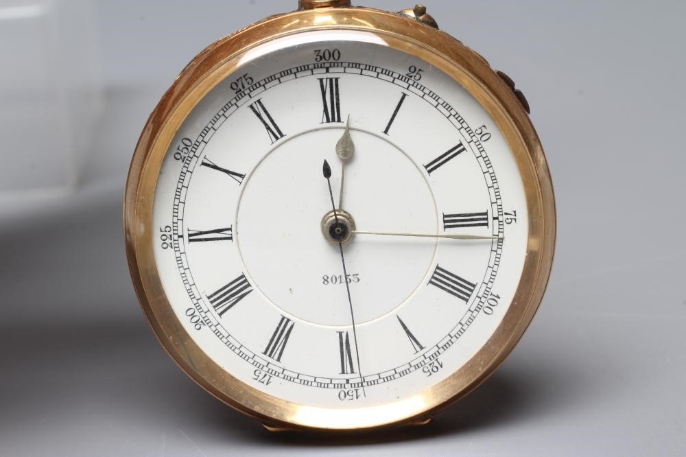 A TOP WIND POCKET CHRONOGRAPH stamped 18K Image