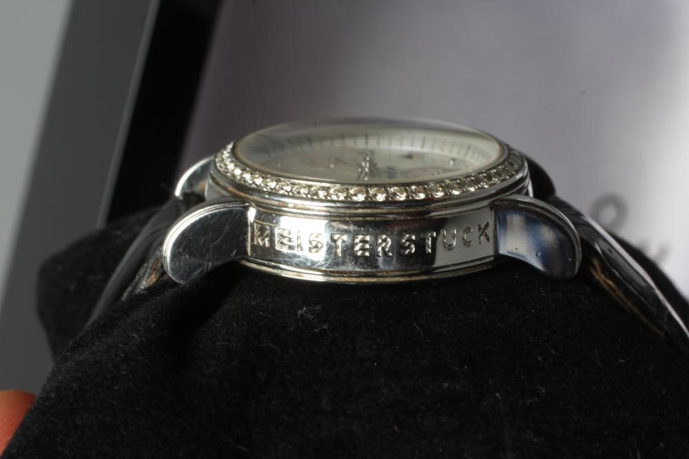 A LADY'S MONTBLANC DIAMOND ARTISAN MEISTERSTUCK CHRONOGRAPH Image