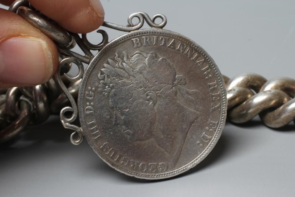 A MASSIVE SILVER ALBERT CHAIN by Herbert Bushell & Son Ltd. Image