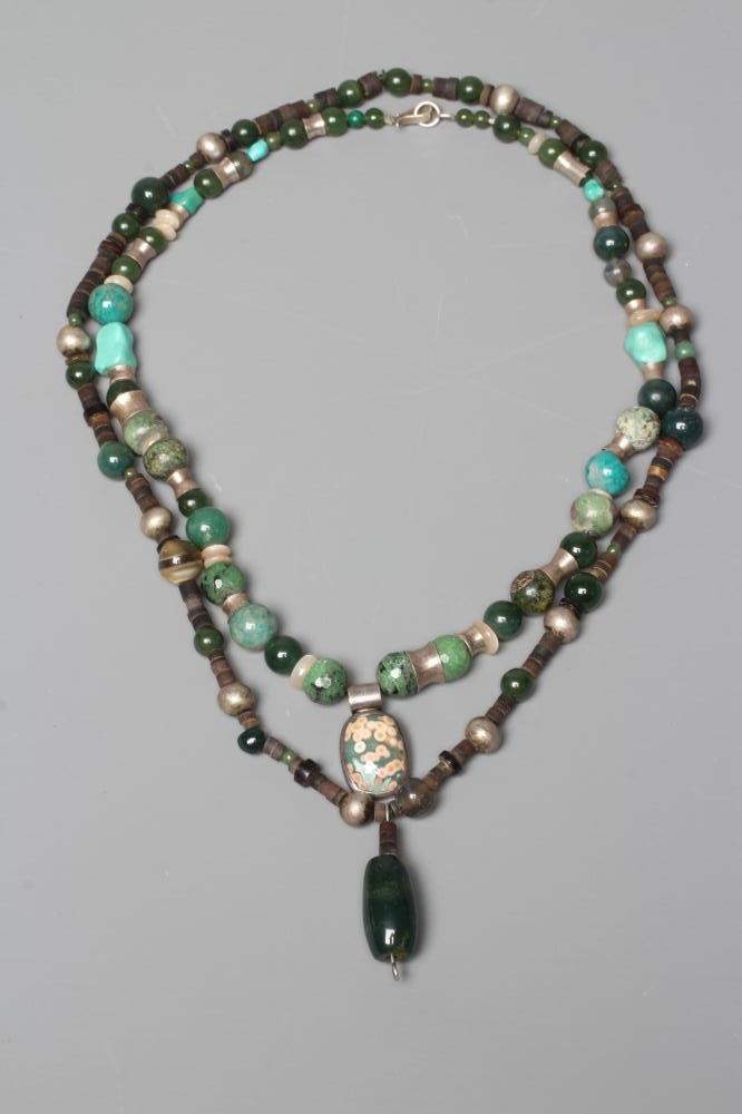 ANNO DOMINI - two Ann O'Donnell Romanesque hardstone bead necklaces Image