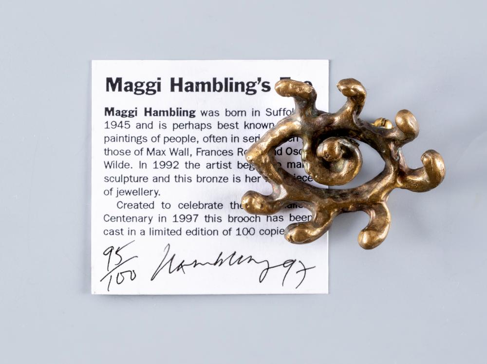 MAGGI HAMBLING - EYE BROOCH, in bronze, number 95 of a limited edition of 100, engraved edition, Image