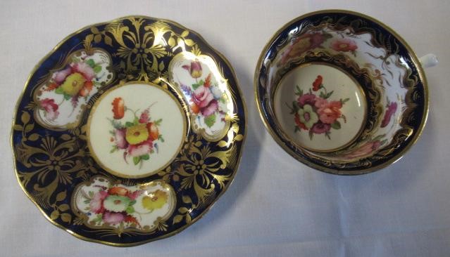 A COLLECTION OF REGENCY PORCELAIN including a Spode gadrooned teacup Image