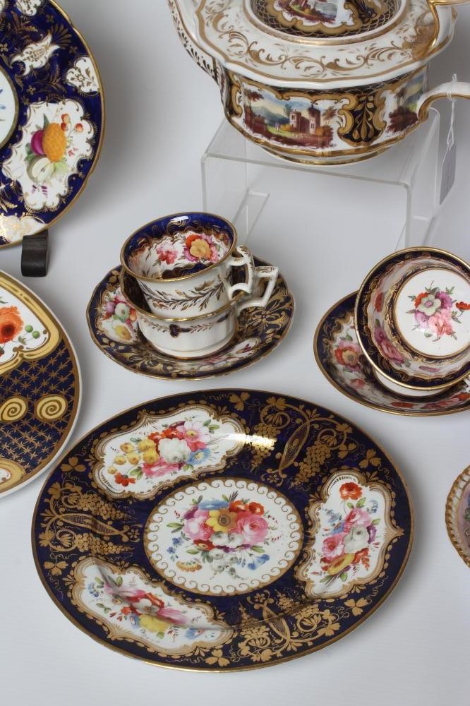 A COLLECTION OF REGENCY PORCELAIN including a Spode gadrooned teacup Image